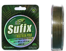 Шнур плетеный Sufix Matrix Pro Mid.Green 135м 0.34мм