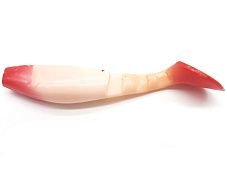 Приманка силиконовая WGR 10 cm COL 318 розовая с красной головой и хвостом