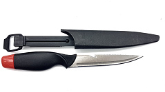Нож филейный в пластиковом чехле длина 26 см